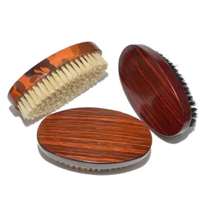 Nuovo design ovale nero bianco morbido di media durezza 100% <span class=keywords><strong>setole</strong></span> di cinghiale capelli <span class=keywords><strong>pennello</strong></span> da barba - Product Image 1