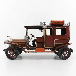 1907 Metal Old Diecast Car Model 1: 12 Figurine Vintage Vehicle Model Car Figurine Retro Boy Toy Gift Home Office Decor