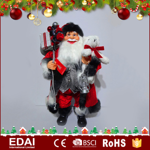 2017 Haute qualité décoration de la maison porter coloré tissu vêtements en plastique de noël <span class=keywords><strong>60</strong></span> <span class=keywords><strong>cm</strong></span> père noël - Product Image 1