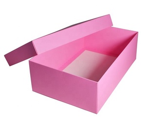 Caja de cartón personalizada para almacenamiento de zapatos, cajas de cartón con logotipo para embalaje, color rosa, negro y blanco, venta al por mayor - Product Image 2