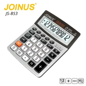 Professional factory direct beautiful made 12 digits solar desktop calculator with crystal button