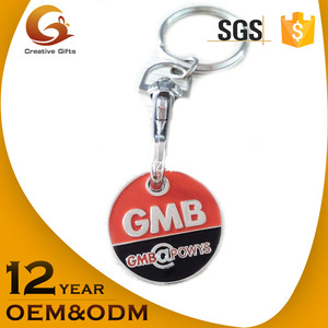 Alta calidad de plata 2D metal compras carro llavero moneda para la promoción - Product Image 5