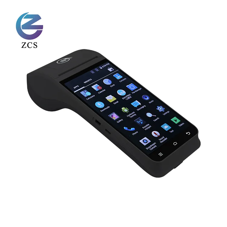 hot selling cost effective Android 11.0 Handheld pos Z91 terminal 5.5inch Touch screen NFC card reader with receipt printer