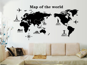 Pegatina de pared de <span class=keywords><strong>vinilo</strong></span> de mapa del mundo para decoración del hogar, de gran tamaño, para habitación, TV, mapa del mundo, decoración del hogar - Product Image 4