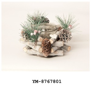 Grape Vine <strong>Candlestick</strong> <strong>White</strong> with Pine Nut Shell and Glass Home Decoration Hand Made Free Shandong <strong>Candlestick</strong> Holder YM-8767801 - Product Image 2
