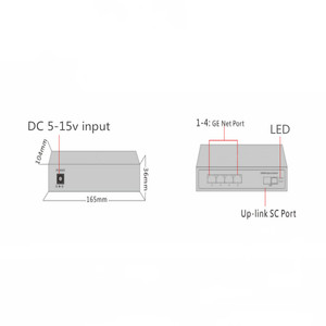 10 100 1000Mbps 1 sợi quang SC uplink <span class=keywords><strong>4</strong></span> cổng Gigabit <span class=keywords><strong>Ethernet</strong></span> chuyển đổi - Product Image 5