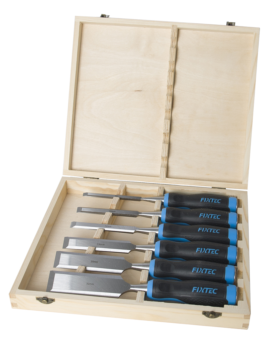 Набор ручных инструментов для резьбы по дереву FIXTEC, 6 шт.