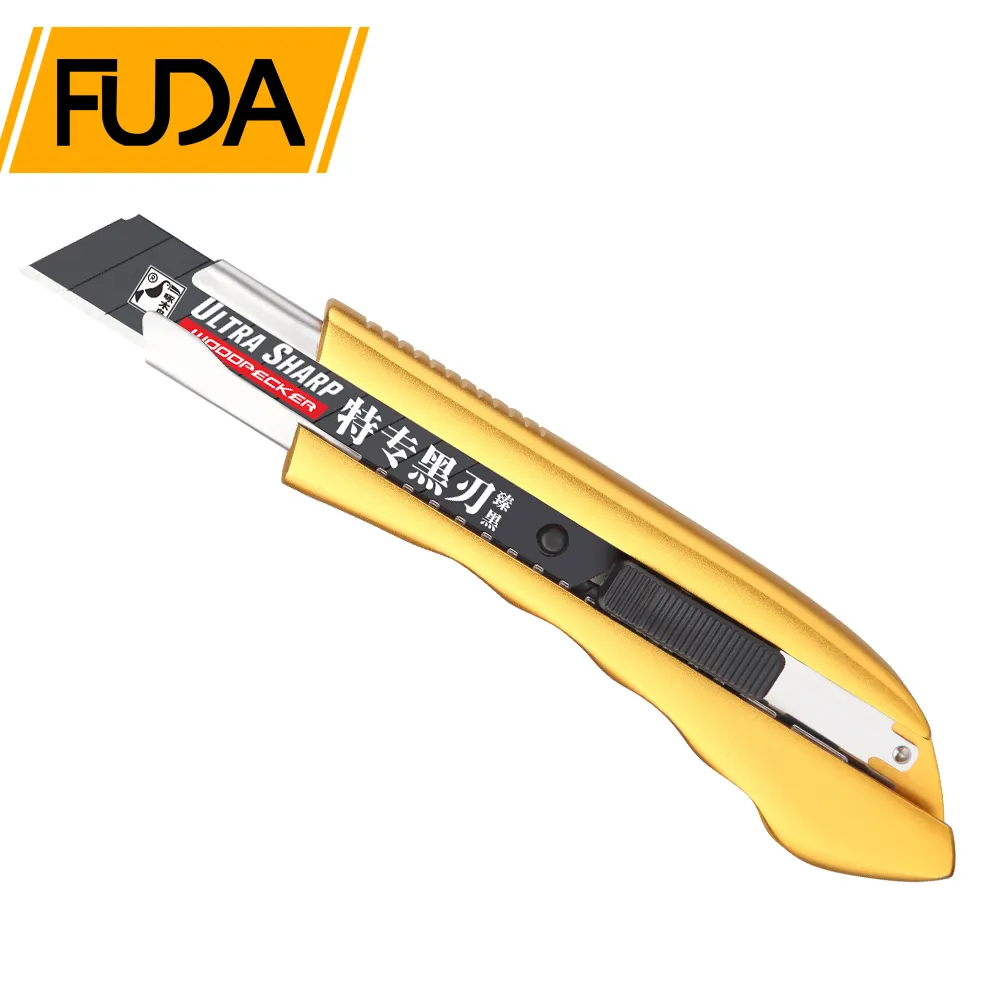 Wholesale best cut retractable self-locking Aluminum alloy large cutter utility knife