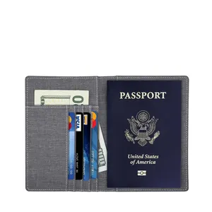 护照夹保护套RFID阻止尼龙旅行钱包