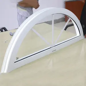 De aleación de aluminio de vidrio arqueado superior de PVC Ventanas de arco