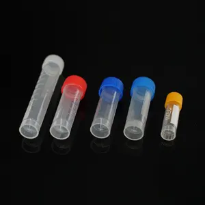 0.5ml 1.5ml 1.8ml 2ml 5ml 10ml freezing plastic cryovials cryo cryogenic cryo vials tube with flat bottom