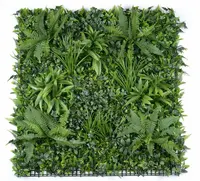 100*100cm पराबैंगनी प्रूफ आउटडोर हरे रंग की दीवार कृत्रिम मॉड्यूल, कृत्रिम पत्ते ऊर्ध्वाधर उद्यान संयंत्र हरे रंग की दीवार पैनलों