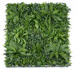100*100cm a prova di raggi ultravioletti esterno parete verde artificiale modulo, foglie artificiali verticale giardino pianta verde pannelli di parete
