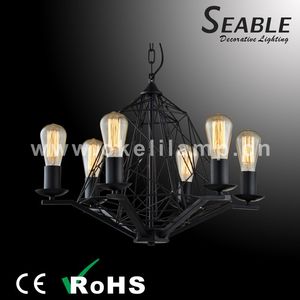Vintage Industriale Luce Del Pendente della <span class=keywords><strong>Gabbia</strong></span> di Uccello <span class=keywords><strong>Lampadario</strong></span> Decorativo Appeso Luce Del Pendente - Product Image 6