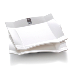 Bán buôn thiết kế không đều nhà hàng trắng 9 inch vuông giá rẻ melamine tấm - Product Image 1