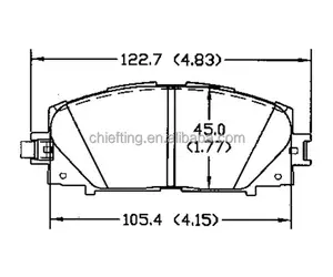 Cómo cambiar las pastillas de freno D1184 04465-47060 para Toyota Lexus frentes bmx pastillas de freno