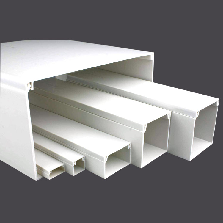 Pvc Leidingen Plastic Elektrische Lade Decoratieve Pvc Netwerk Bedrading Kabel Duct Trunking