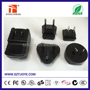 5 v 1a / 5 v 2a / 6 v 2a interchangeables plugs adaptateur <span class=keywords><strong>secteur</strong></span> <span class=keywords><strong>usb</strong></span> / <span class=keywords><strong>usb</strong></span> <span class=keywords><strong>chargeur</strong></span> universel avec US ue AUS UK plug - Product Image 2