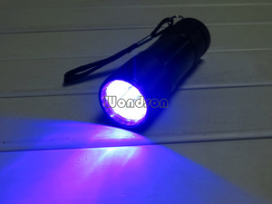 470nm 9 LED الأزرق راي ضوء مصباح مصباح يدوي مع شعار مخصص