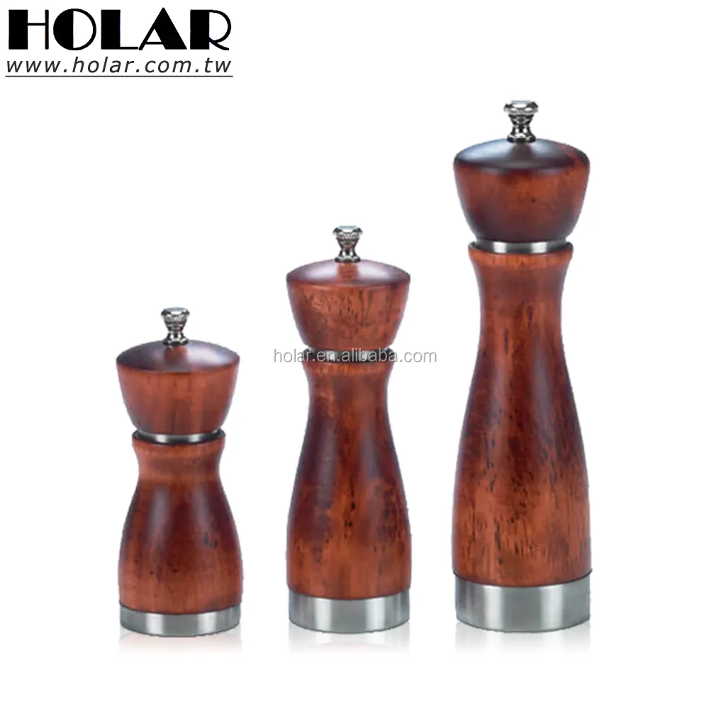 [Holar] Taiwan Made Adjustable Wood Manual Spice Grinder with Ceramic Mechanism