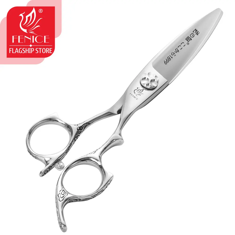 Engraved Hair Cutting Scissors Hair Professional Japanese Wide Blade Hair Shears