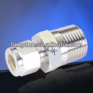 Male Connector Swagelok Type Connector 1 Piece Hexagon Tube Connector Male Female Pipe Fittings Polishing Forged Male Nipple CM