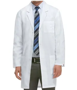 Unisex White Acid Resistant Kids Doctor Uniform Lab Coat