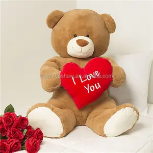 Knuffeldier Grote 3 m Teddybeer Knuffel Met Rood Hart Fashion Nieuwe Leuke Gevulde Soft Toy Pluche Valentine beer