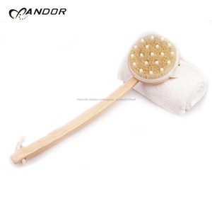 Andor marca de alta calidad de gel de baño de mango largo cepillo de pelo de bambú - Product Image 1