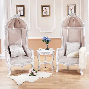 الفرنسية الكلاسيكية فندق اللوبي قفص العصافير كرسي خشبي الترفيه كرسي على شكل بيضة