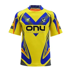 Pure 2024 Nouveau design mens rugby polo tops vêtements vente réversible fidji rugby jersey design personnalisé avec impression par sublimation