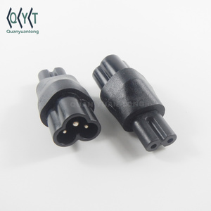 Adaptador de Corriente IEC 320 C6 a C7 Macho a Hembra Tipo <span class=keywords><strong>Mickey</strong></span> Mouse WA-0134, Enchufe Industrial C6 Macho de 3 Pines a C7 de 2 Pines - Product Image 1