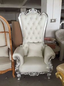 LC92 Bahasa Perancis <span class=keywords><strong>Baroque</strong></span> Tahta Kursi Pernikahan Tahta Kursi Perak Tahta Kursi - Product Image 2