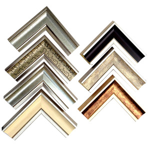 J07034 Series <strong>Gallery</strong> Brass Picture <strong>Frames</strong> with Black Mats Polystyrene Picture <strong>Frame</strong> Moulding Custom OEM ODM Manufacturer - Product Image 1