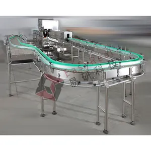 Flat Top Chain Conveyor Beverage Bottle Conveying Belt