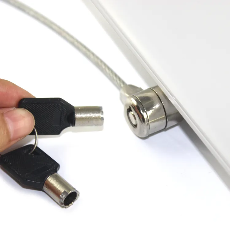 2023 Beveiliging Anti-Diefstal Kabel Code Vergrendelen Computer Lock Lock Met Sleutel Oem & Odm; Gua Zilver 120Mm