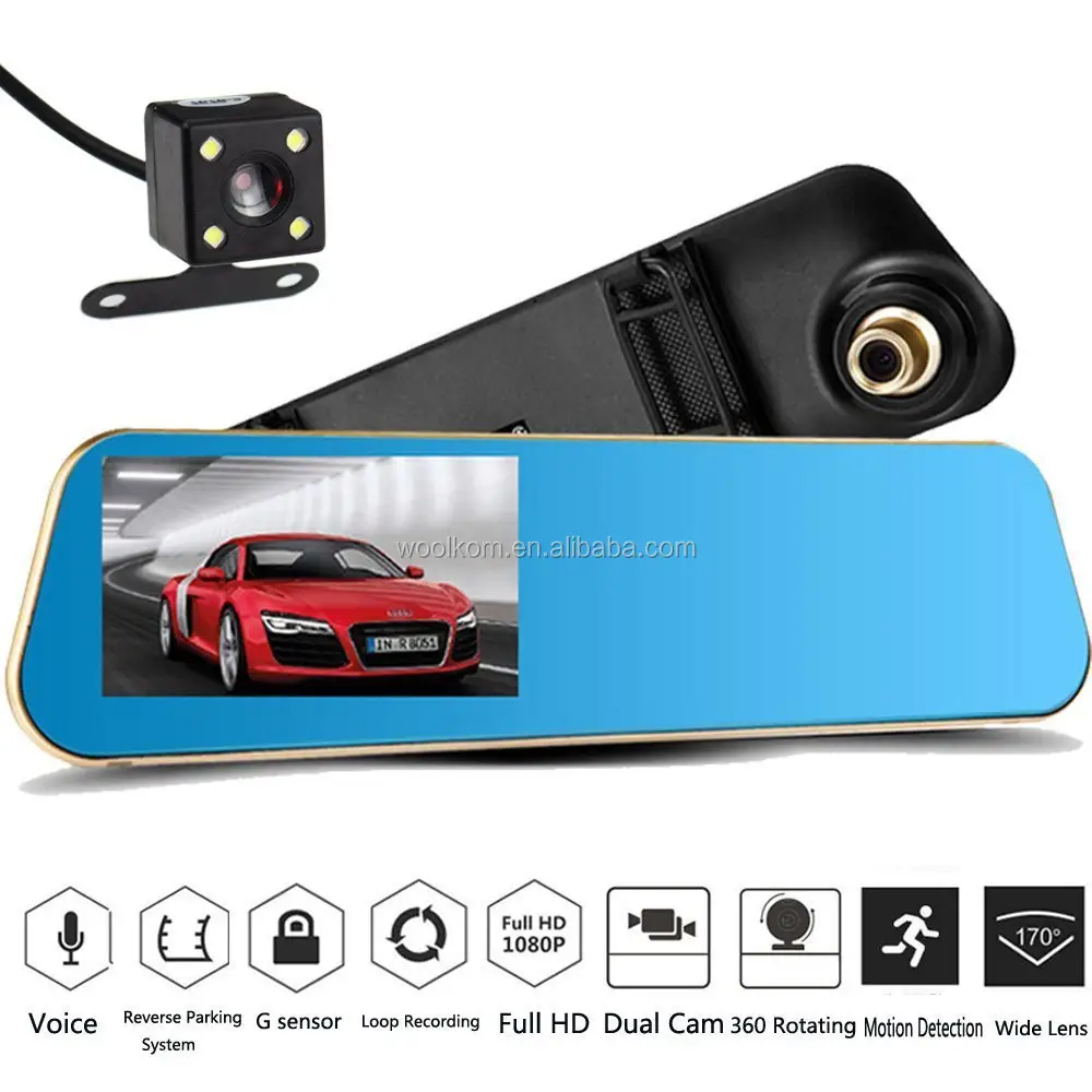 Full HD 1080P Car Video CameraとDual LensためVehiclesとNight Vision Reverse Parking Rear Cam