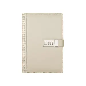 Custom Printing Daily A5 Leather Agenda Diary with Code Lock