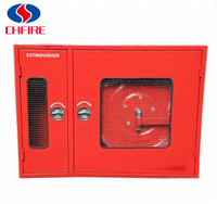 Boîte pour extincteur et enrouleur de tuyau d'incendie, armoire à incendie à double porte
