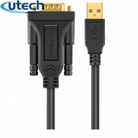 Cable de Módem Nulo USB RS232 a DB9 Hembra con Cable Cruzado USB FTDI