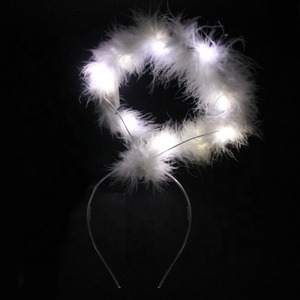Bandeau clignotant LED multicolore à plumes - Product Image 3