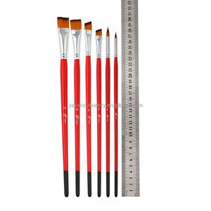 Pinceaux synthétiques en Nylon, lot de 20 pièces, cheveux longs, manche en bois, pour peinture aquarelle et <span class=keywords><strong>acrylique</strong></span> et huile et <span class=keywords><strong>Gouache</strong></span> - Product Image 2
