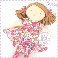 Poupées de chiffon personnalisées pour bébés filles, cadeau d'anniversaire ou nouveau, vente en gros