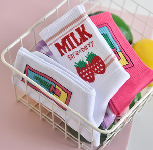 नई महिला ट्यूब ने जापानी संस्करण स्कूल लड़की किशोर कैक्टस मून स्ट्रॉबेरी मोजे - Product Image 3