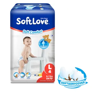 Softlove थोक डिस्पोजेबल कपड़ा लंगोट एल 33 pcs चीन उच्च गुणवत्ता आराम बेबी डायपर