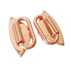 Connecteur d'ancrage pour sangle de sac en alliage de zinc plaqué or rose avec diamants SAC02 - Product Image 2