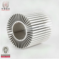 Profilé de dissipateur thermique LED en alliage d'aluminium série 6000 50W avec finition anodisée