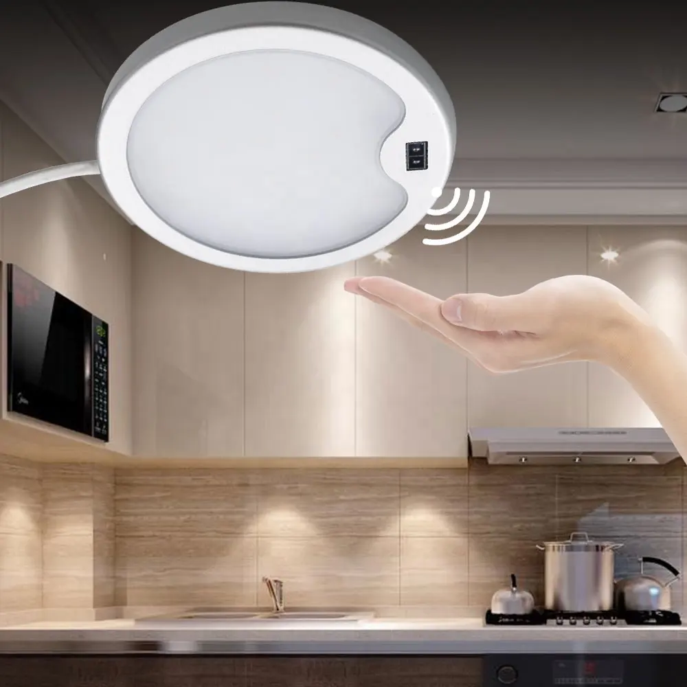 Puck iluminação led com sensor de movimento, 3w e 12v para cozinha, prateleira de exibição de loja, armário