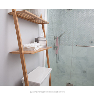 <strong>Bathroom</strong> Organizer Over the Toilet, <strong>Bathroom</strong> Space Saver Bamboo 2 Tier Shelf Waterproof <strong>Free</strong> <strong>Standing</strong> <strong>Bathroom</strong> <strong>Shelves</strong> Modern - Product Image 3