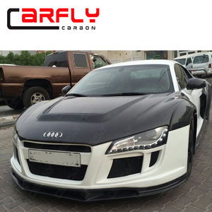 CARBON FIBER HOOD for Audi R8 2008-2016 Top Carbon Fiber Back Fiber Glass - Product Image 2